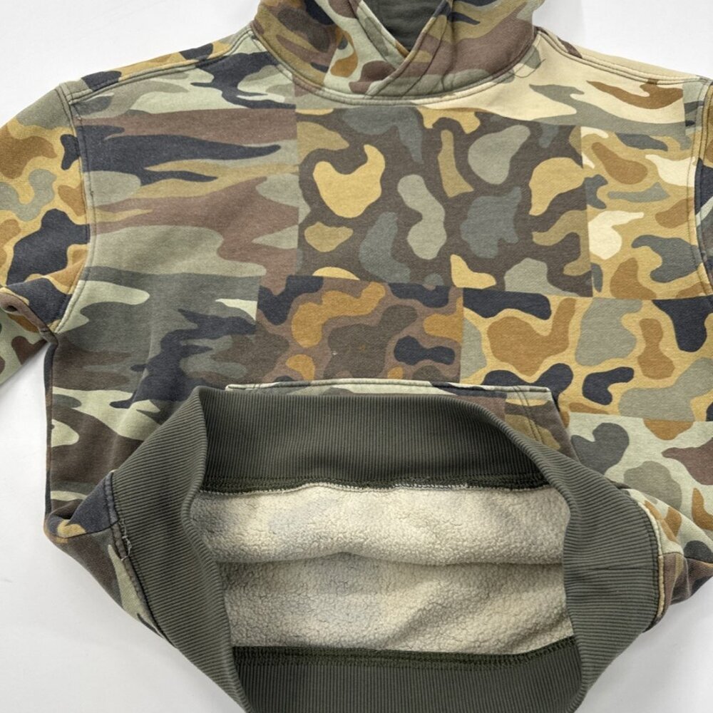Hooded Camo Sweatshirt Hoodie Youth Boys Small 8 Pockets Outdoor Hunting Casual - Picture 2 of 12